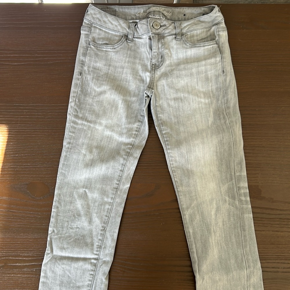 American Eagle gray jeggings, size 4, regular